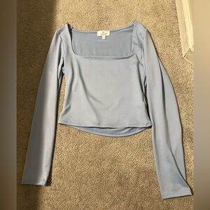 Women's Blue Long Sleeve Top